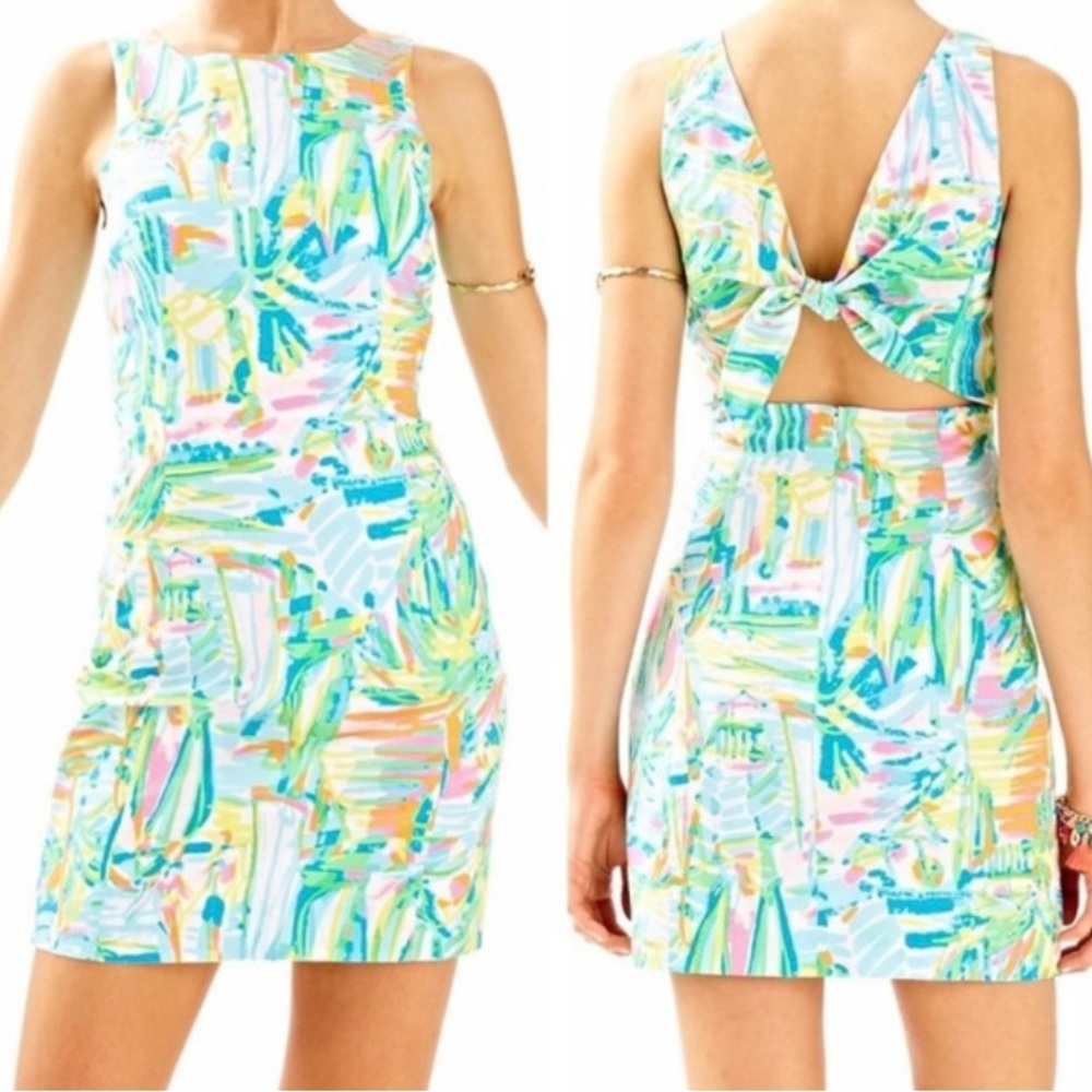 NWT Lilly Pulitzer Sea Salt and Sun Tie Back Courtney Shift Dress